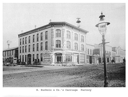 H. Buchholz and Co.'s Carriage Factory, with label