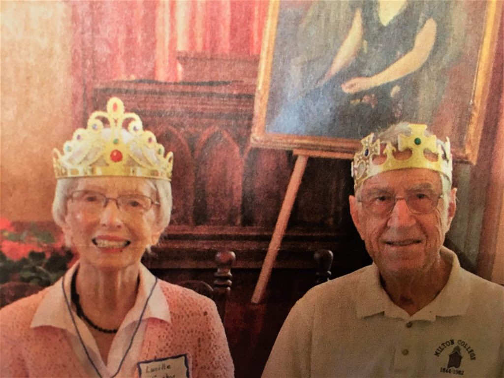 Queen Lucille at 100, and King Paul Green at 82