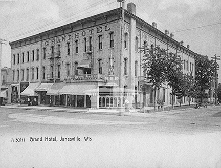 Grand Hotel, Janesville, Wis., with awning