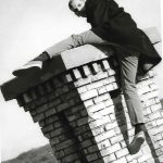 Stan Milam on chimney of LTH