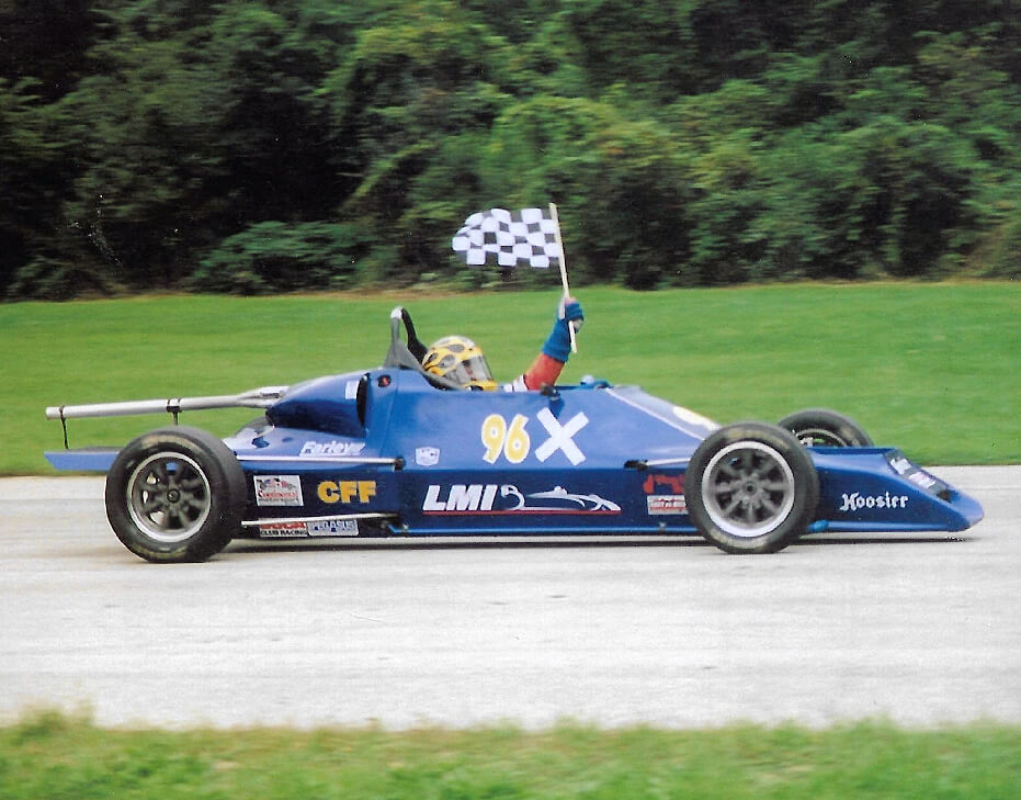 Stan Milam victory lap in Formula Ford in 2006